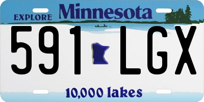 MN license plate 591LGX