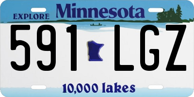 MN license plate 591LGZ