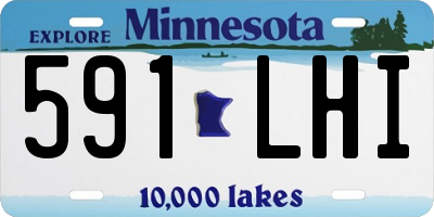 MN license plate 591LHI