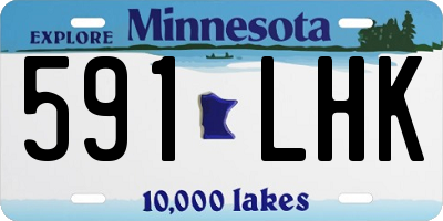 MN license plate 591LHK