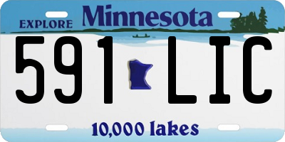 MN license plate 591LIC