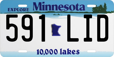 MN license plate 591LID