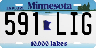 MN license plate 591LIG