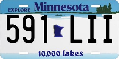 MN license plate 591LII