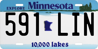 MN license plate 591LIN