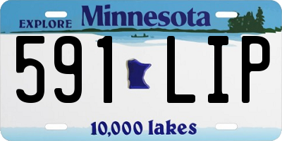 MN license plate 591LIP