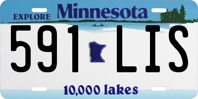 MN license plate 591LIS