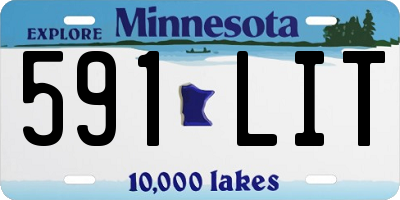 MN license plate 591LIT