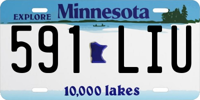 MN license plate 591LIU