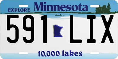 MN license plate 591LIX