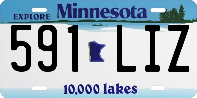 MN license plate 591LIZ