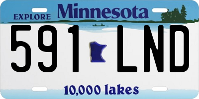MN license plate 591LND