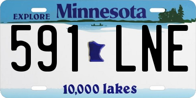 MN license plate 591LNE
