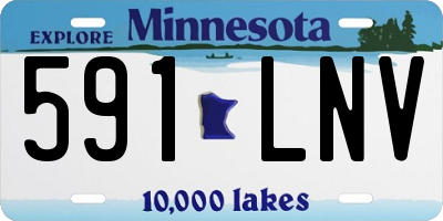 MN license plate 591LNV
