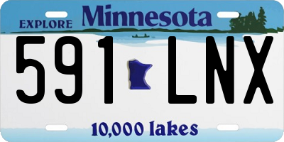 MN license plate 591LNX