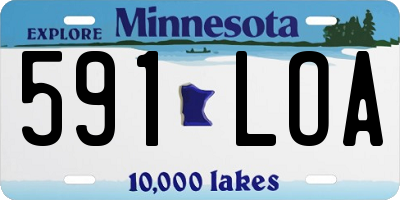 MN license plate 591LOA