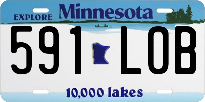 MN license plate 591LOB