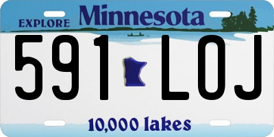 MN license plate 591LOJ