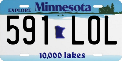 MN license plate 591LOL
