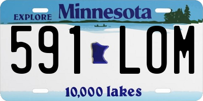 MN license plate 591LOM