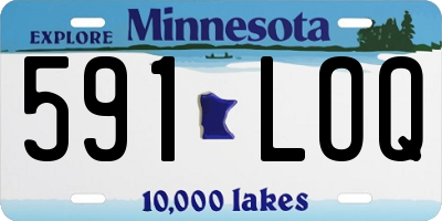MN license plate 591LOQ