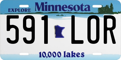 MN license plate 591LOR