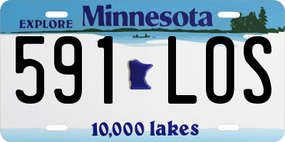 MN license plate 591LOS