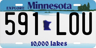 MN license plate 591LOU