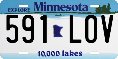 MN license plate 591LOV