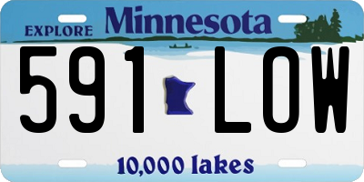 MN license plate 591LOW