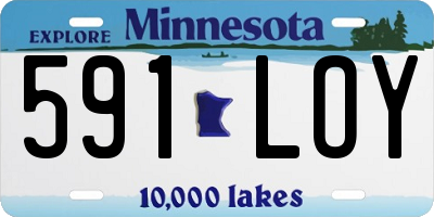 MN license plate 591LOY