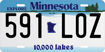 MN license plate 591LOZ