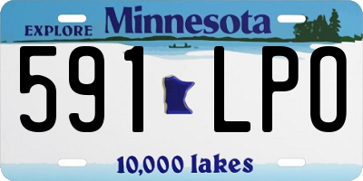 MN license plate 591LPO
