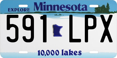 MN license plate 591LPX