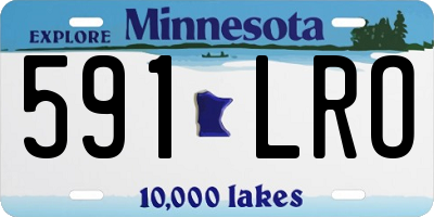 MN license plate 591LRO
