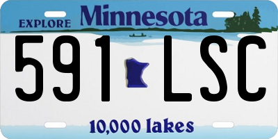 MN license plate 591LSC