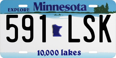 MN license plate 591LSK