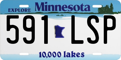 MN license plate 591LSP
