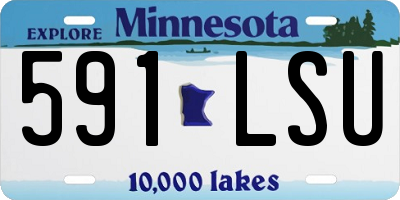 MN license plate 591LSU