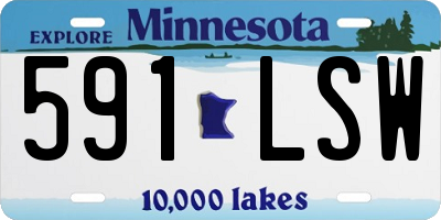 MN license plate 591LSW