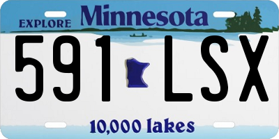 MN license plate 591LSX