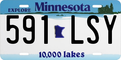 MN license plate 591LSY