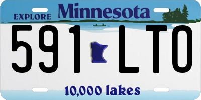MN license plate 591LTO