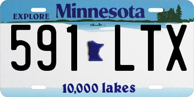 MN license plate 591LTX