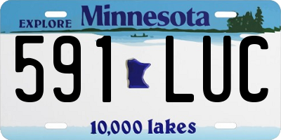 MN license plate 591LUC
