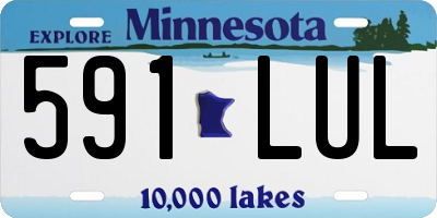MN license plate 591LUL
