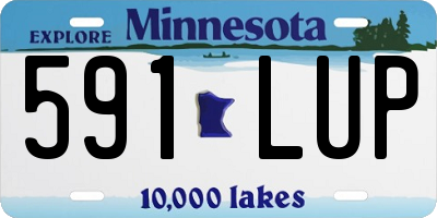 MN license plate 591LUP