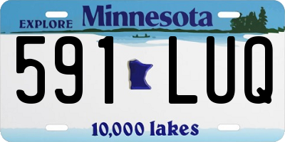 MN license plate 591LUQ