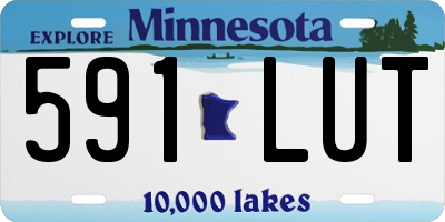 MN license plate 591LUT