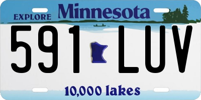 MN license plate 591LUV